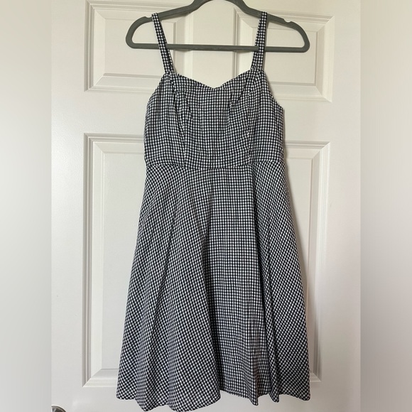 Old Navy Sleeveless Spaghetti Strap Blue and White Gingham Mini Sundress Size S - Picture 2 of 8